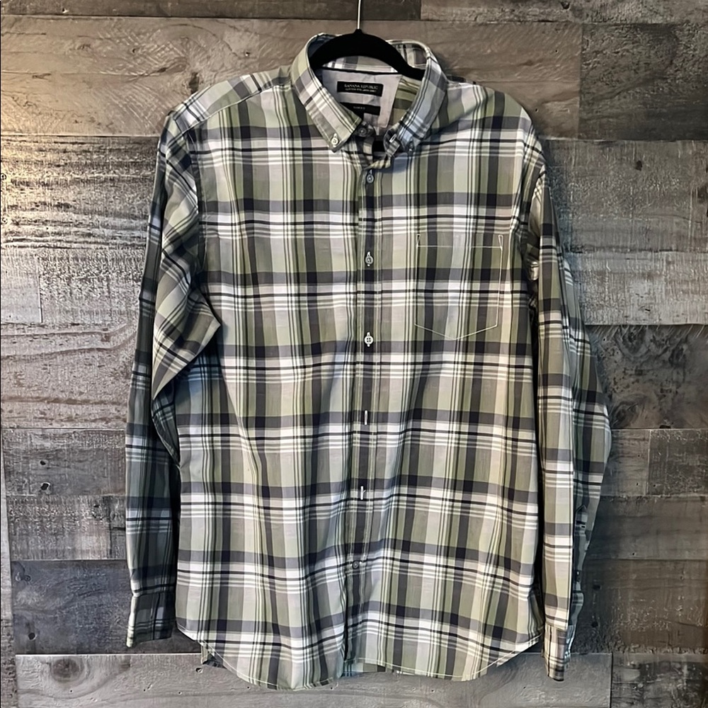 Banana Republic Men's‎ Green Plaid Shirt